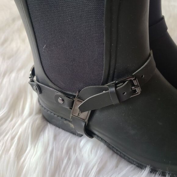 Karl Lagerfeld|Lou Black Rain Booties, 8 - Picture 6 of 12